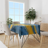 United States Virgin Islands Tablecloth with Blue Yellow Eagle Design and Government Seal - Wonder Print Shop