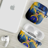 United States Virgin Islands AirPods Case with Blue Yellow Government Seal Design and Bald Eagle - Wonder Print Shop