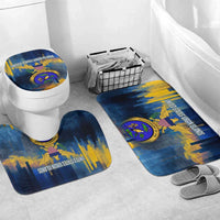 United States Virgin Islands Bathroom Set with Blue Yellow Government Seal Design and Bald Eagle - Wonder Print Shop