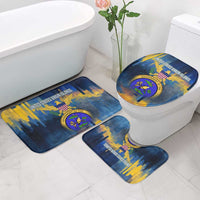 United States Virgin Islands Bathroom Set with Blue Yellow Government Seal Design and Bald Eagle - Wonder Print Shop
