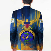 United States Virgin Islands Blazer with Blue Yellow Government Seal Design and Bald Eagle - Wonder Print Shop
