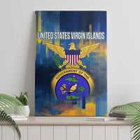United States Virgin Islands Canvas Wall Art with Blue Yellow Government Seal Design and Bald Eagle - Wonder Print Shop