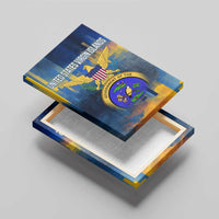 United States Virgin Islands Canvas Wall Art with Blue Yellow Government Seal Design and Bald Eagle - Wonder Print Shop