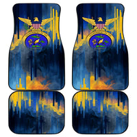 United States Virgin Islands Car Mats with Blue Yellow Government Seal Design and Bald Eagle - Wonder Print Shop