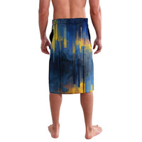 United States Virgin Islands Lavalava with Blue Yellow Government Seal Design and Bald Eagle - Wonder Print Shop