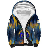 United States Virgin Islands Sherpa Hoodie with Blue Yellow Government Seal Design and Bald Eagle - Wonder Print Shop