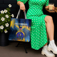 United States Virgin Islands Tote Bag with Blue Yellow Government Seal Design and Bald Eagle - Wonder Print Shop
