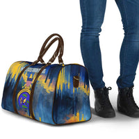 United States Virgin Islands Travel Bag with Blue Yellow Government Seal Design and Bald Eagle - Wonder Print Shop