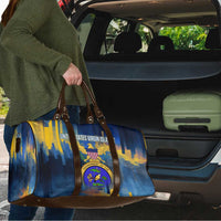 United States Virgin Islands Travel Bag with Blue Yellow Government Seal Design and Bald Eagle - Wonder Print Shop