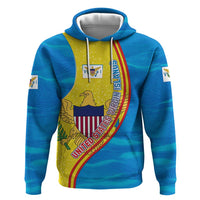 United States Virgin Islands Zip Hoodie with Blue Yellow Wave Design and Island Map Bird - Wonder Print Shop