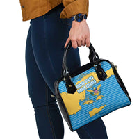 United States Virgin Islands Shoulder Handbag with Blue Yellow Ocean Design and Eagle Map Pattern - Wonder Print Shop