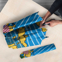United States Virgin Islands Umbrella with Blue Yellow Ocean Design and Eagle Map Pattern - Wonder Print Shop
