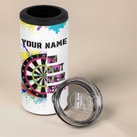 Colorful Dartboard and Splatter Paint Darts 4 in 1 Can Cooler Tumbler Personalized Motivational Quote - Wonder Print Shop