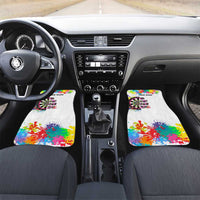 Colorful Dartboard and Splatter Paint Darts Car Mats Personalized Motivational Quote - Wonder Print Shop