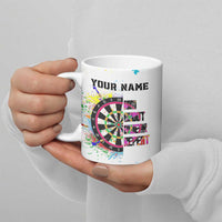 Colorful Dartboard and Splatter Paint Darts Ceramic Mug Personalized Motivational Quote - Wonder Print Shop