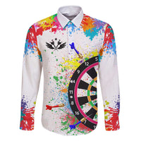 Colorful Dartboard and Splatter Paint Darts Family Matching Summer Maxi Dress and Hawaiian Shirt Personalized Motivational Quote - Wonder Print Shop