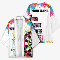 Colorful Dartboard and Splatter Paint Darts Kimono Personalized Motivational Quote - Wonder Print Shop