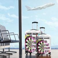 Colorful Dartboard and Splatter Paint Darts Luggage Cover Personalized Motivational Quote - Wonder Print Shop