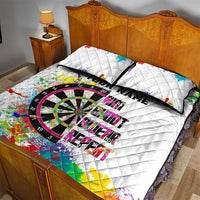 Colorful Dartboard and Splatter Paint Darts Quilt Bed Set Personalized Motivational Quote - Wonder Print Shop