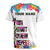 Colorful Dartboard and Splatter Paint Darts Rugby Jersey Personalized Motivational Quote - Wonder Print Shop