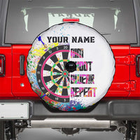 Colorful Dartboard and Splatter Paint Darts Spare Tire Cover Personalized Motivational Quote - Wonder Print Shop