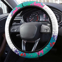 Colorful Dartboard and Splatter Paint Darts Steering Wheel Cover Motivational Quote - Wonder Print Shop