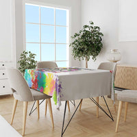 Colorful Dartboard and Splatter Paint Darts Tablecloth Personalized Motivational Quote - Wonder Print Shop