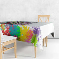 Colorful Dartboard and Splatter Paint Darts Tablecloth Personalized Motivational Quote - Wonder Print Shop