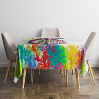 Colorful Dartboard and Splatter Paint Darts Tablecloth Personalized Motivational Quote - Wonder Print Shop