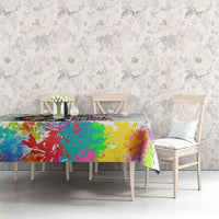 Colorful Dartboard and Splatter Paint Darts Tablecloth Personalized Motivational Quote - Wonder Print Shop