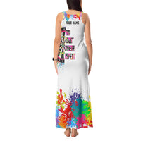 Colorful Dartboard and Splatter Paint Darts Tank Maxi Dress Personalized Motivational Quote - Wonder Print Shop