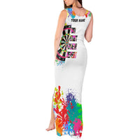 Colorful Dartboard and Splatter Paint Darts Tank Maxi Dress Personalized Motivational Quote - Wonder Print Shop