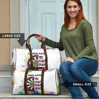 Colorful Dartboard and Splatter Paint Darts Travel Bag Personalized Motivational Quote - Wonder Print Shop