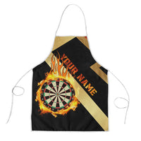 Flaming Dartboard Darts Apron Personalized Bold Geometric Patterns - Wonder Print Shop