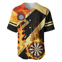 Flaming Dartboard Darts Baseball Jersey Personalized Bold Geometric Patterns - Wonder Print Shop