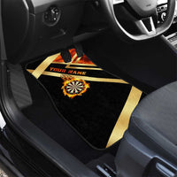Flaming Dartboard Darts Car Mats Personalized Bold Geometric Patterns - Wonder Print Shop