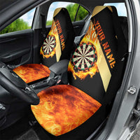 Flaming Dartboard Darts Car Seat Cover Personalized Bold Geometric Patterns - Wonder Print Shop