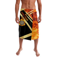 Flaming Dartboard Darts Lavalava Personalized Bold Geometric Patterns - Wonder Print Shop