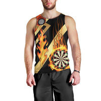 Flaming Dartboard Darts Men Tank Top Personalized Bold Geometric Patterns - Wonder Print Shop