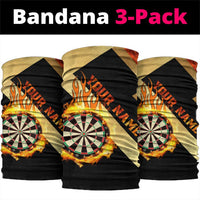 Flaming Dartboard Darts Neck Gaiter Bold Geometric Patterns TS04