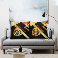 Flaming Dartboard Darts Pillow Cover Personalized Bold Geometric Patterns - Wonder Print Shop
