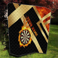 Flaming Dartboard Darts Quilt Personalized Bold Geometric Patterns - Wonder Print Shop