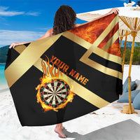Flaming Dartboard Darts Sarong Personalized Bold Geometric Patterns - Wonder Print Shop