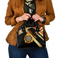 Flaming Dartboard Darts Shoulder Handbag Personalized Bold Geometric Patterns - Wonder Print Shop