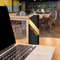 Flaming Dartboard Darts Skinny Tumbler Personalized Bold Geometric Patterns - Wonder Print Shop