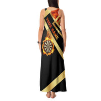Flaming Dartboard Darts Tank Maxi Dress Personalized Bold Geometric Patterns - Wonder Print Shop