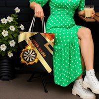 Flaming Dartboard Darts Tote Bag Personalized Bold Geometric Patterns - Wonder Print Shop
