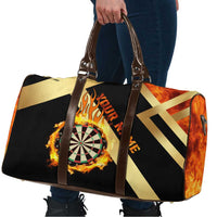 Flaming Dartboard Darts Travel Bag Personalized Bold Geometric Patterns - Wonder Print Shop