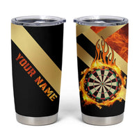 Flaming Dartboard Darts Tumbler Cup Personalized Bold Geometric Patterns - Wonder Print Shop