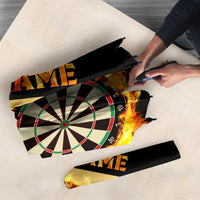 Flaming Dartboard Darts Umbrella Personalized Bold Geometric Patterns - Wonder Print Shop